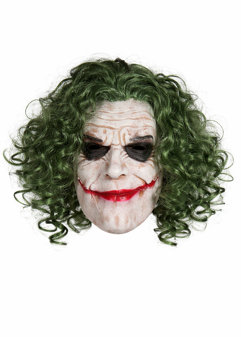 Halloween Latex Maske "Clown mit grünen Haaren"
