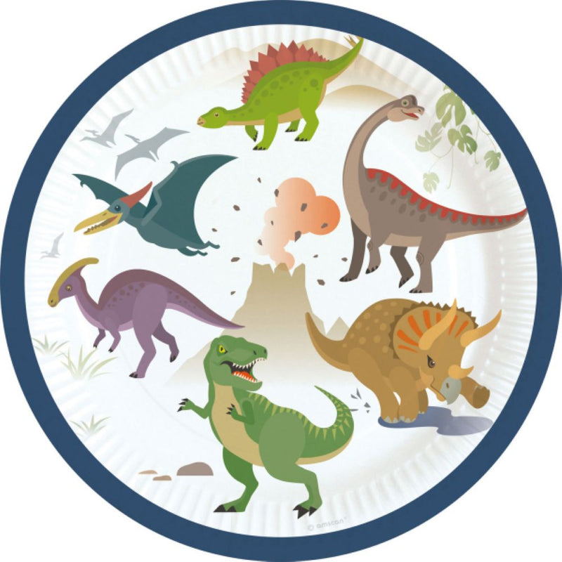 "Happy Dinosaurier" | Pappteller Ø18cm/8Stk.