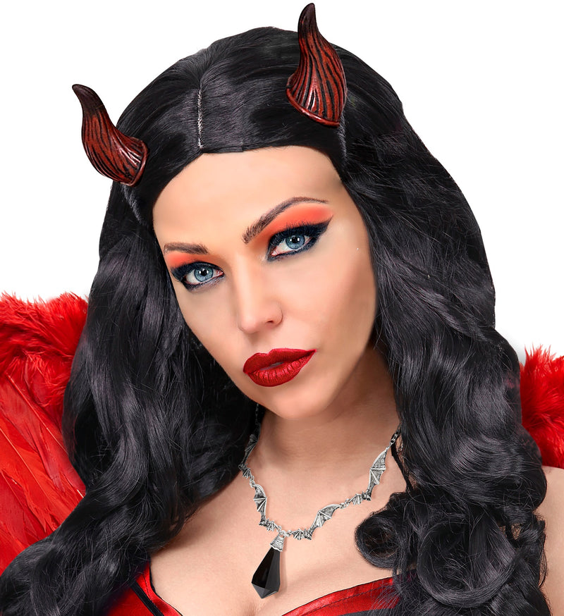Halskette "Feldermaus mit schwarzem Juwel" | Silber Schwarz - Schmuck Vampir