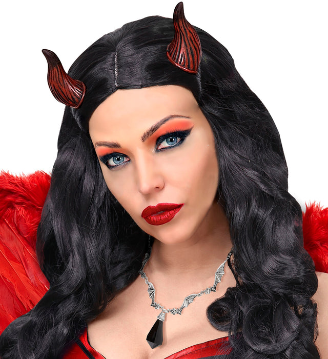 Halskette "Feldermaus mit schwarzem Juwel" | Silber Schwarz - Schmuck Vampir