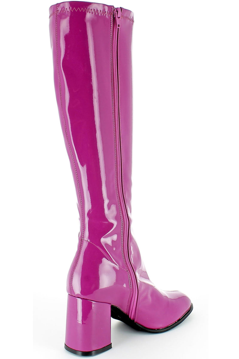 Gogo Damen Lackstiefel normale Schaftweite - Beere