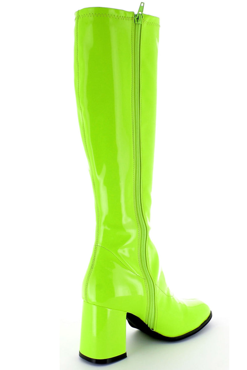 Gogo Damen Lackstiefel normale Schaftweite - Grün