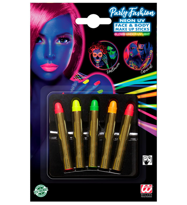 Neon UV-Licht Make-Up Stifte | Bunt
