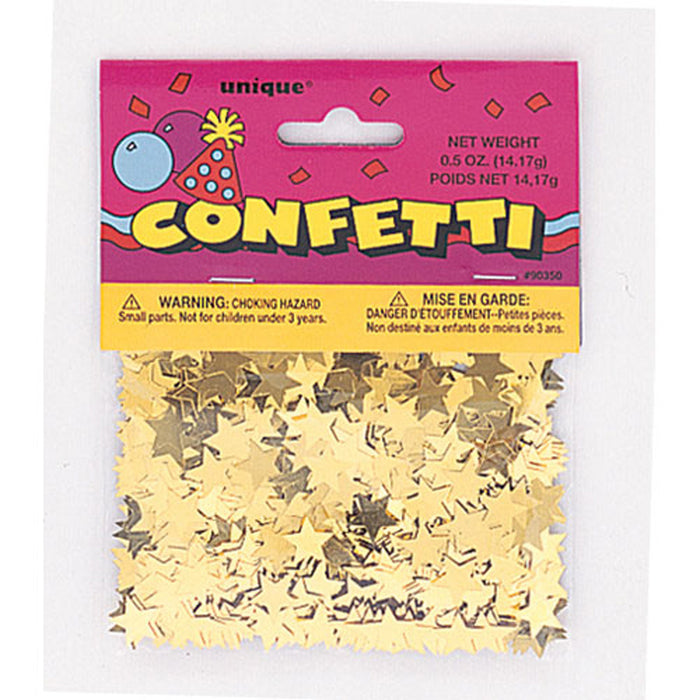 Konfetti Metall 14g Sterne Gold