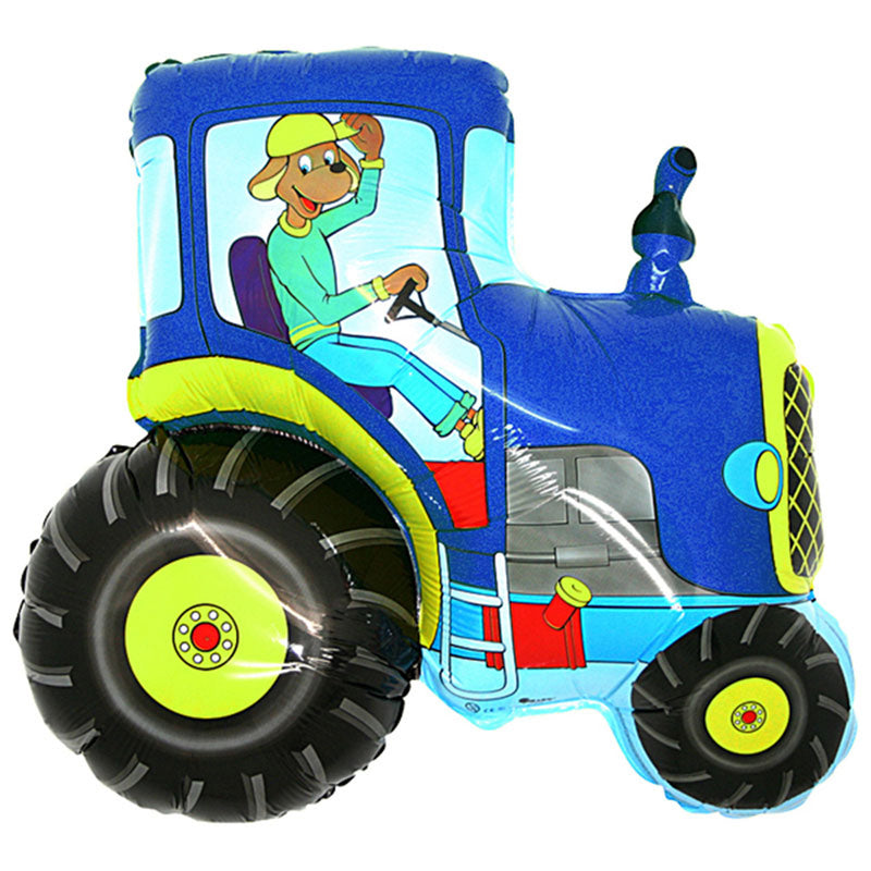 30" Shape Folienballon Lose - Traktor Blau | HFE