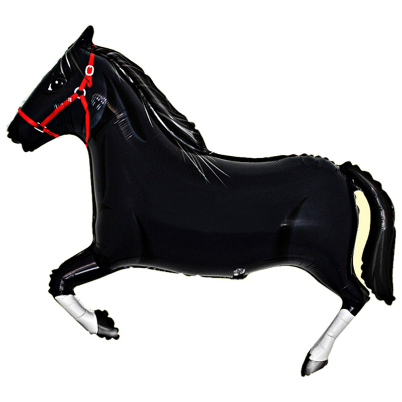 34" Shape Folienballon Lose - Pferd Schwarz | HFE