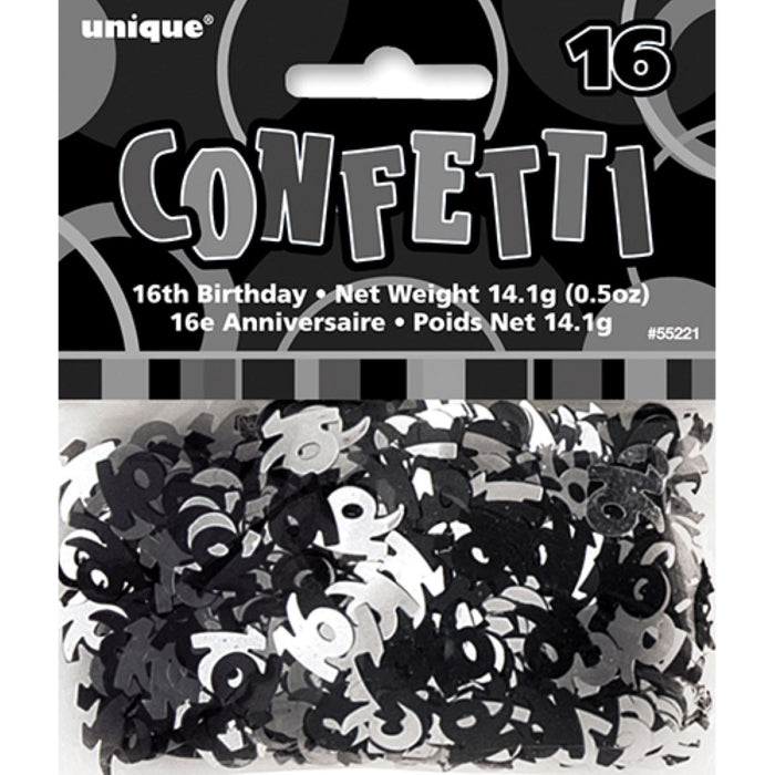 Konfetti Metall 14g Glitz #16 Schwarz