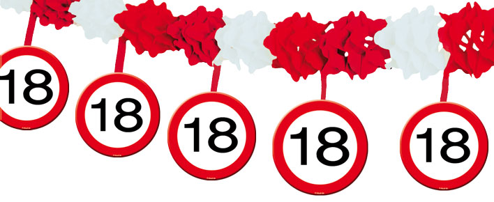 Girlande Verkehrsschild