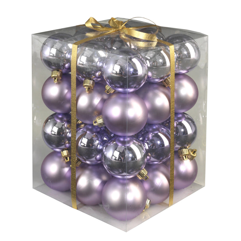 Weihnachtskugeln matt+gl.12|8cm LILA