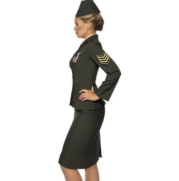 Kostüm Lady Offizier Kleid m. Hut Gr.XL