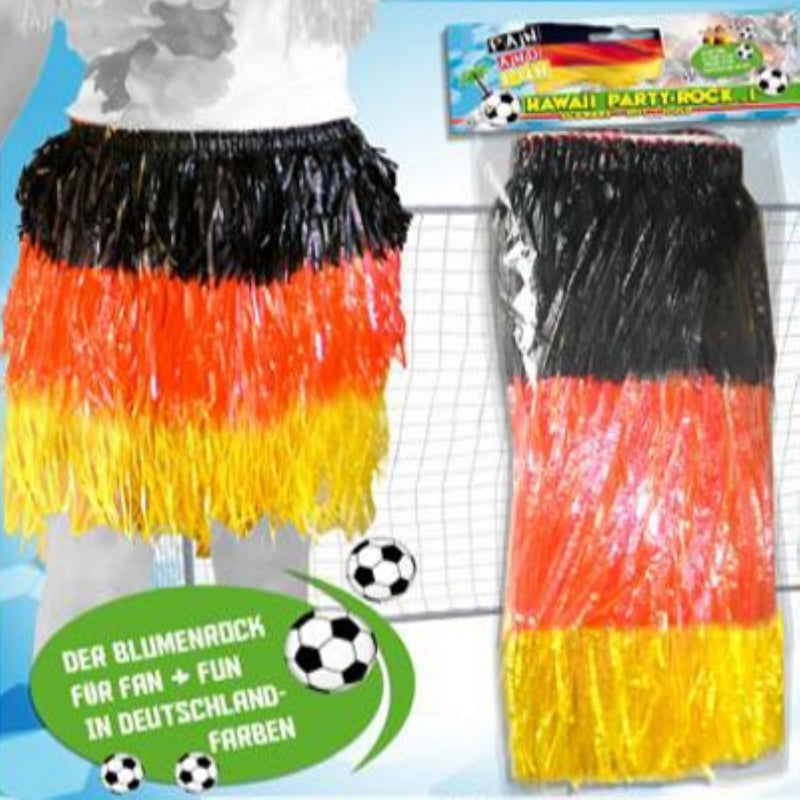 Kostüm Hawaii Rock Schwarz-Rot-Gold