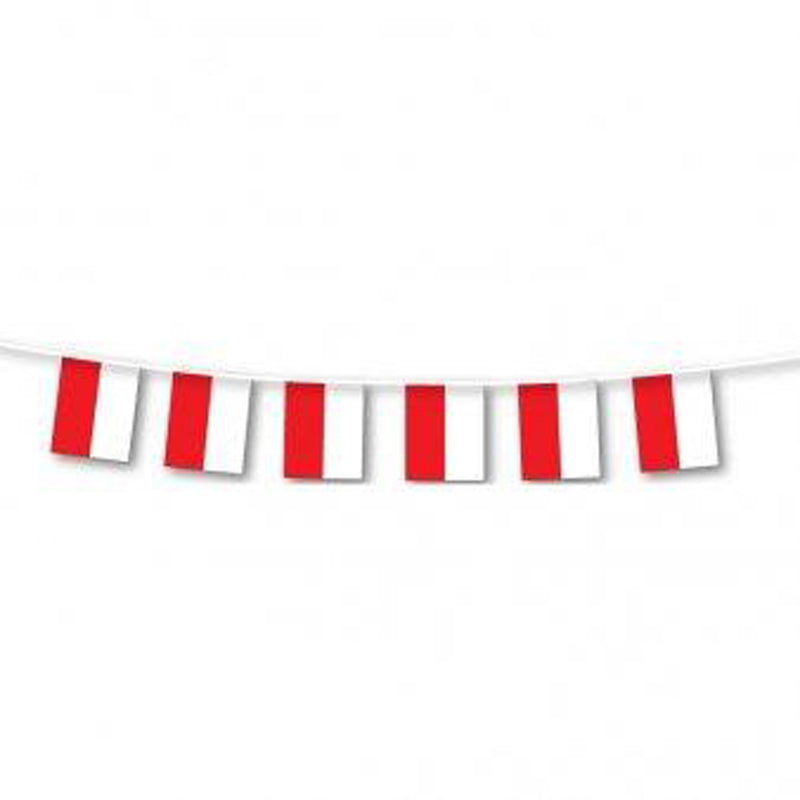 Wimpelkette PVC Tirol Rot-Weiss 3m