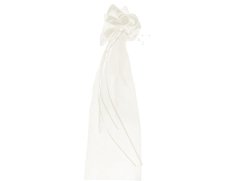 Schleife Rose für Stuhl Creme 2Stk.