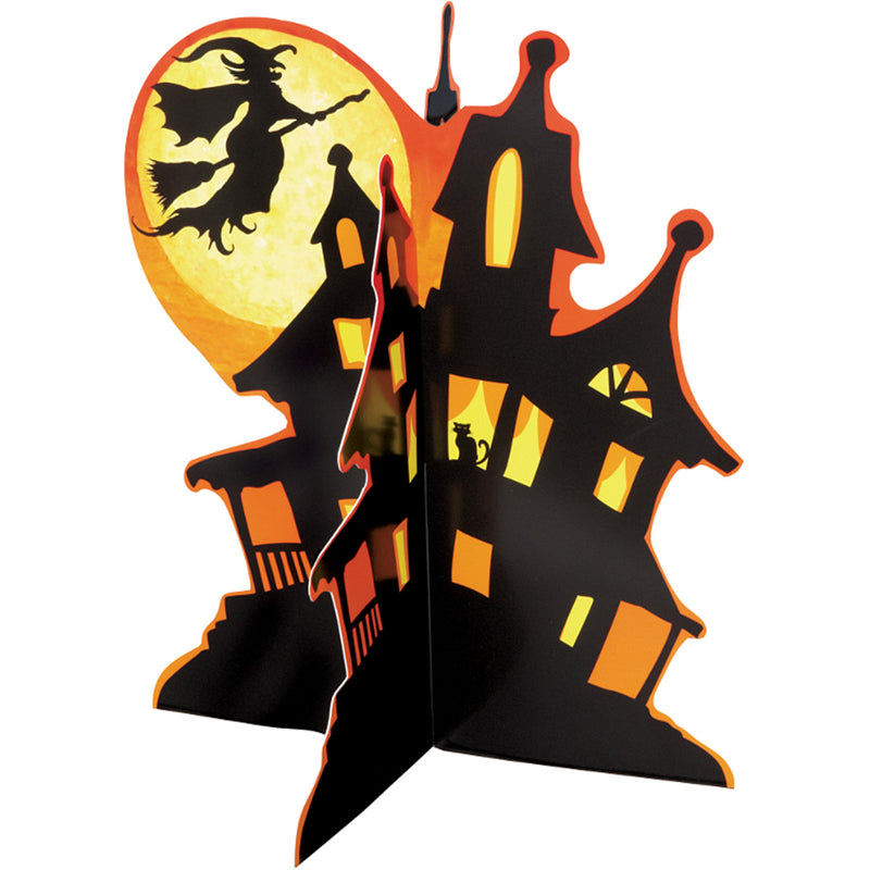 Tischaufsteller Spooky Hollow 3D Haus, 1 Stück Halloween Dekoration