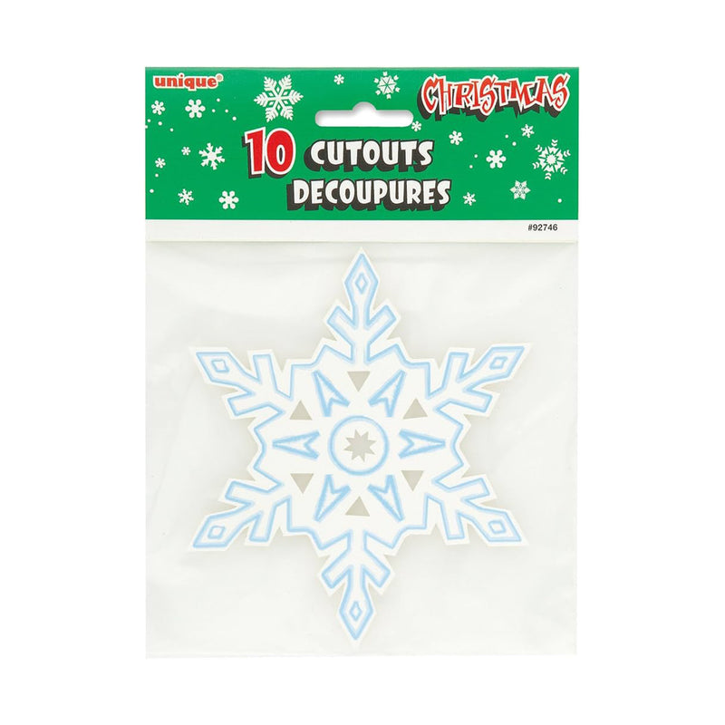 CutOut Weihnachten Schneeflocke 10St.