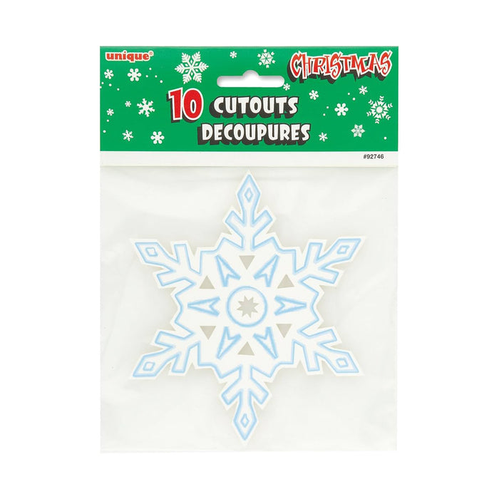 CutOut Weihnachten Schneeflocke 10St.