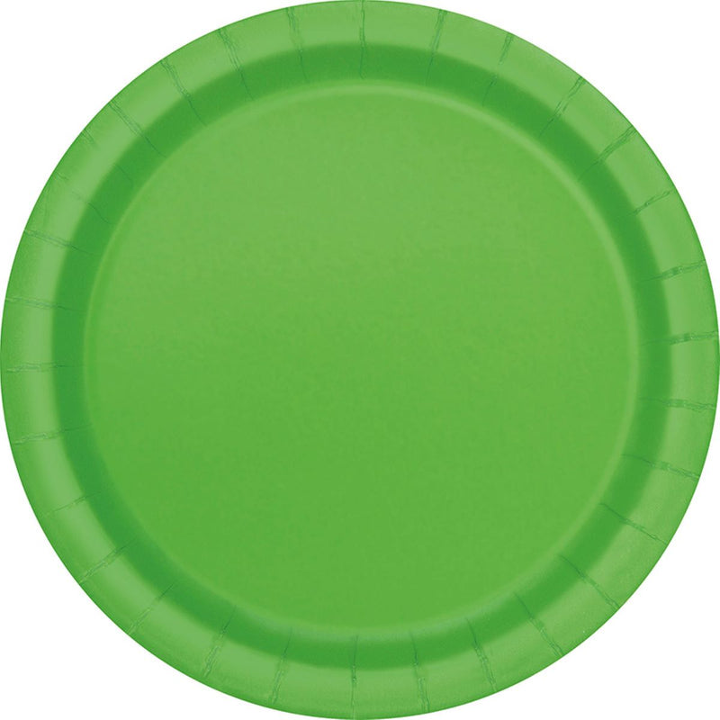 Pappteller Uni Rund ca. 23cmØ/8St. Lime Green/Kiwi