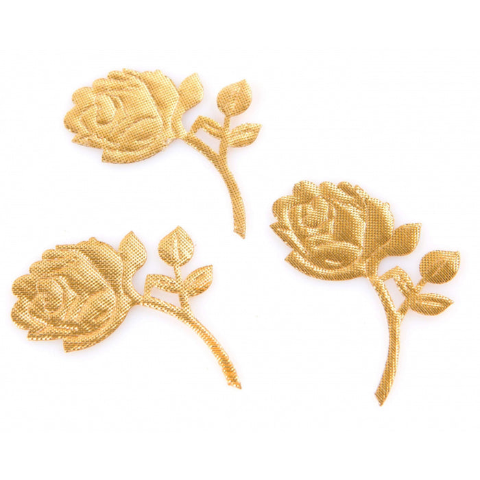 Dekoelemente Stoffrose gold