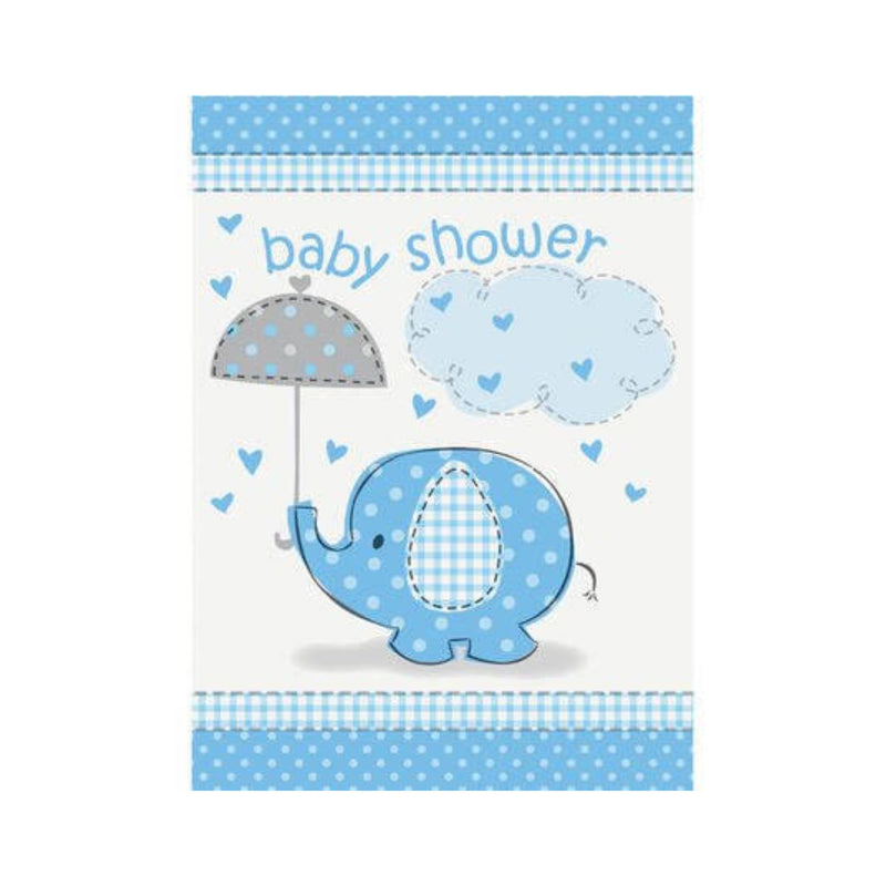 Einladung Elephant Blau 8Stück
