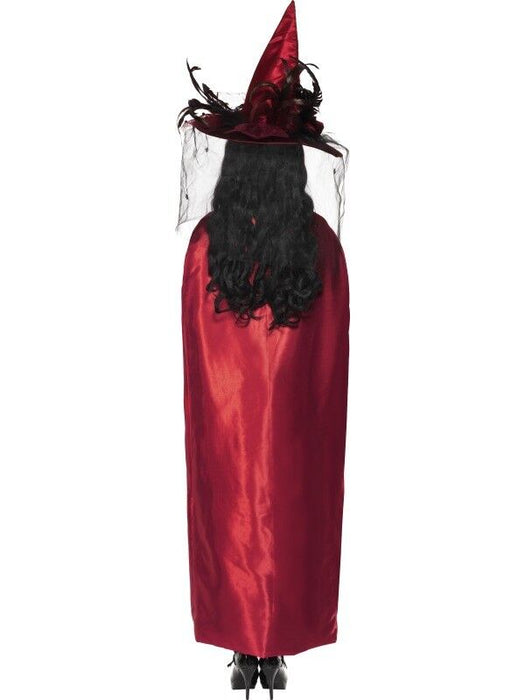 Kostüm Lady Cape Satin Rot/Schwarz Deluxe(wendbar)