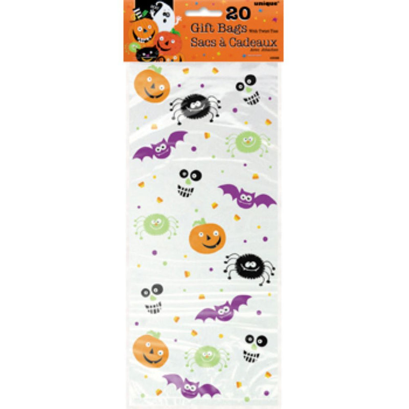 Geschenktüte Cello 12x28cm/20St. Spooky Smiles