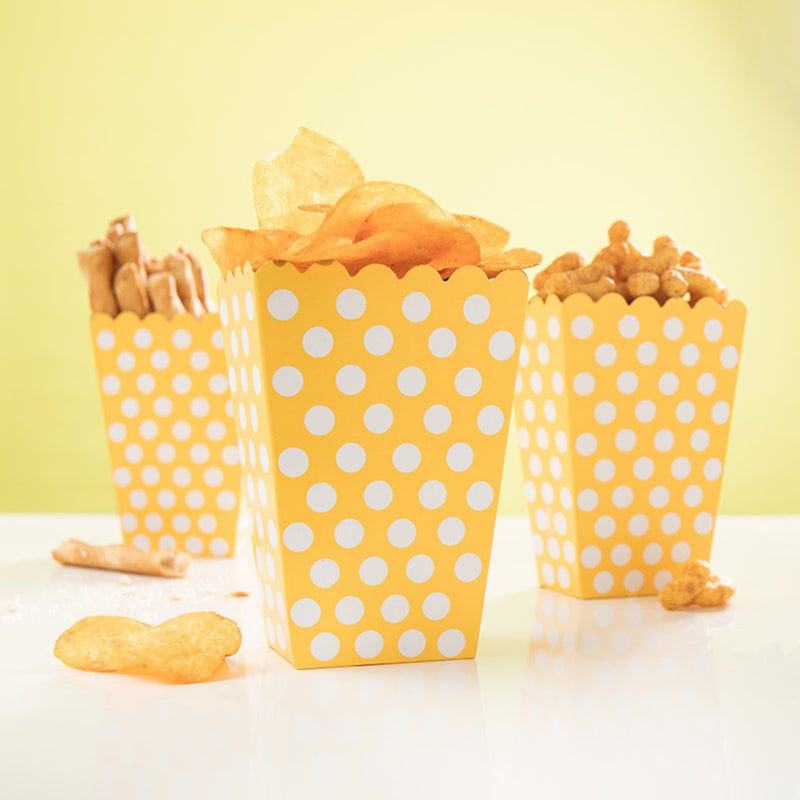 Snackbox Dots 8Stk./9x14cm Gelb