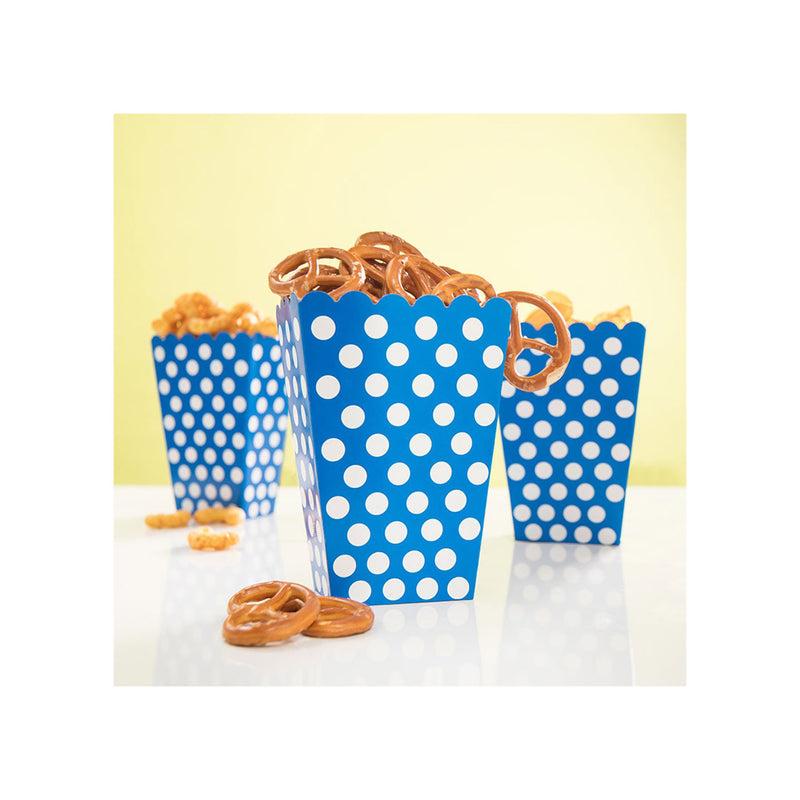 Snackbox Dots 8Stk./9x14cm Blau