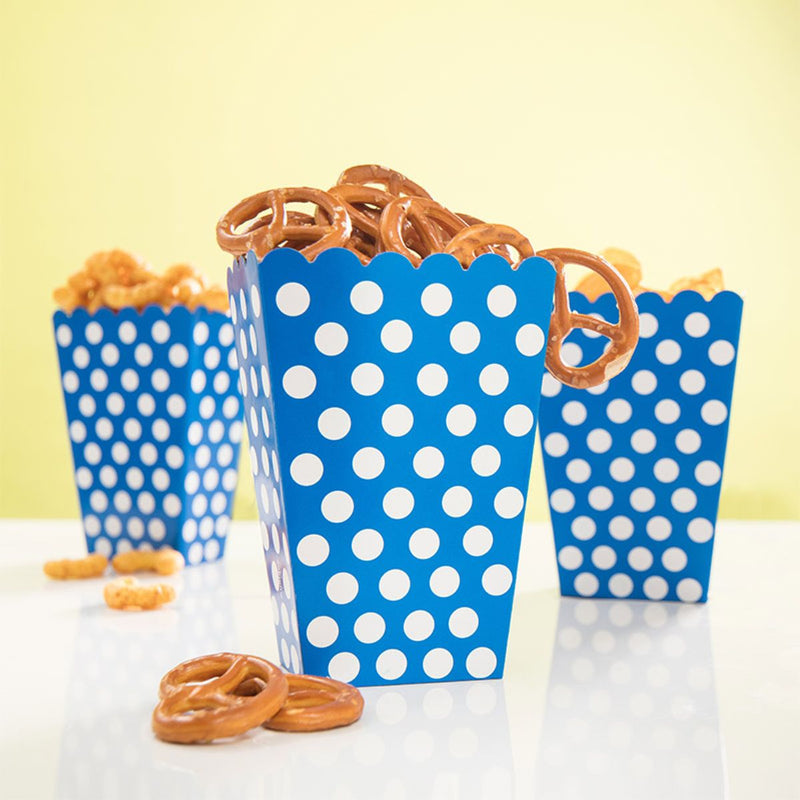 Snackbox Dots 8Stk./9x14cm Blau