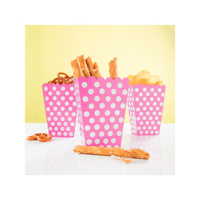Snackbox Dots 8Stk./9x14cm Pink
