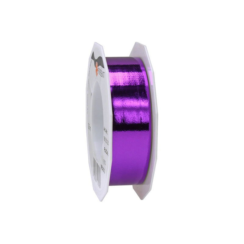 Geschenkband Polyband 25mm/25m Metallic Lila
