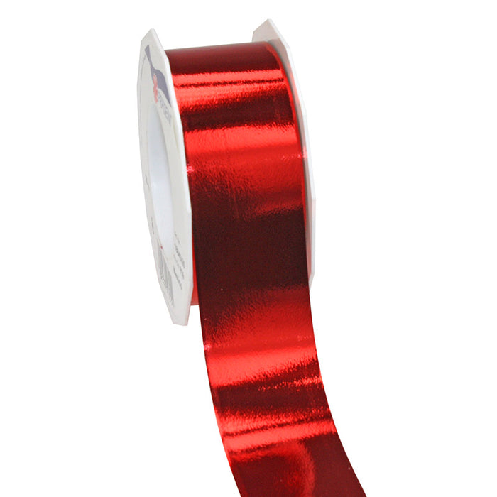 Geschenkband Polyband 40mm/25m Metallic Rot