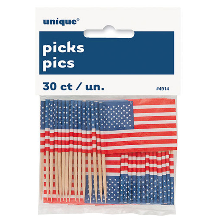 Picker US-Flagge 30 Stk.
