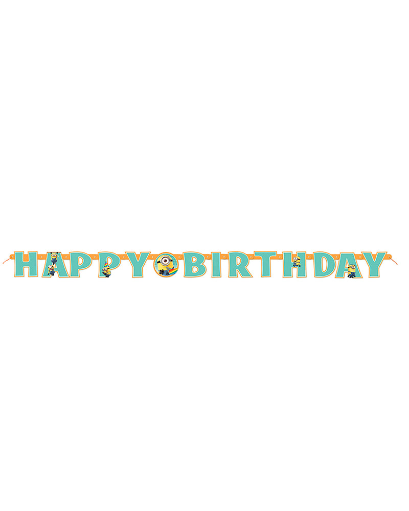 "Minions" Deko | Buchstabengirlande "Happy Birthday" 190cm