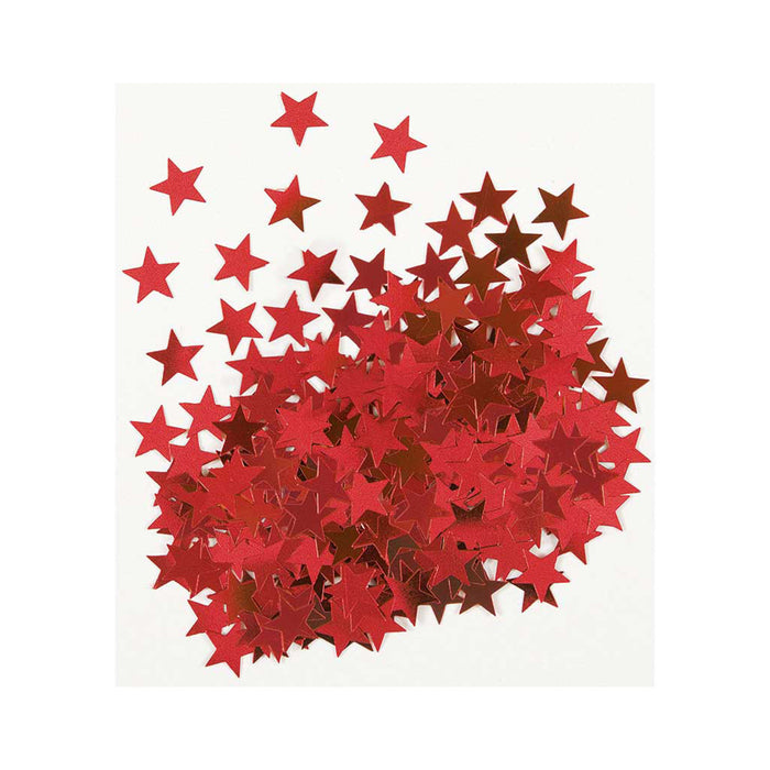 Konfetti Metall 14g Sterne Rot