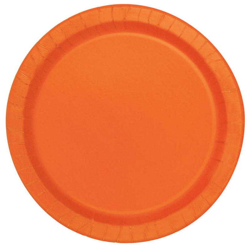 Pappteller Uni Rund ca. 18cmØ20St. Orange