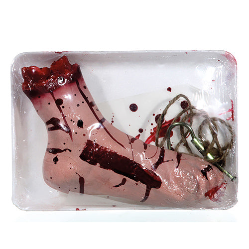 Körperteil Fuß blutig zum Hängen Halloween Dekoration