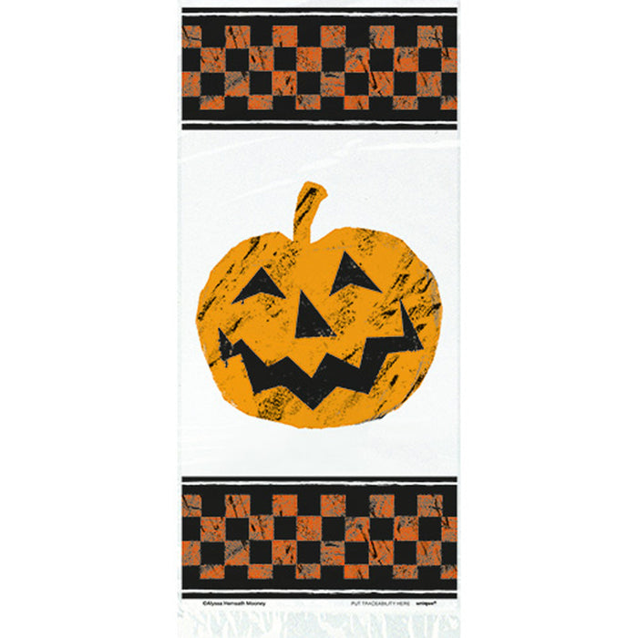 Geschenktüte Cello 12x28cm/20St. Cherckered