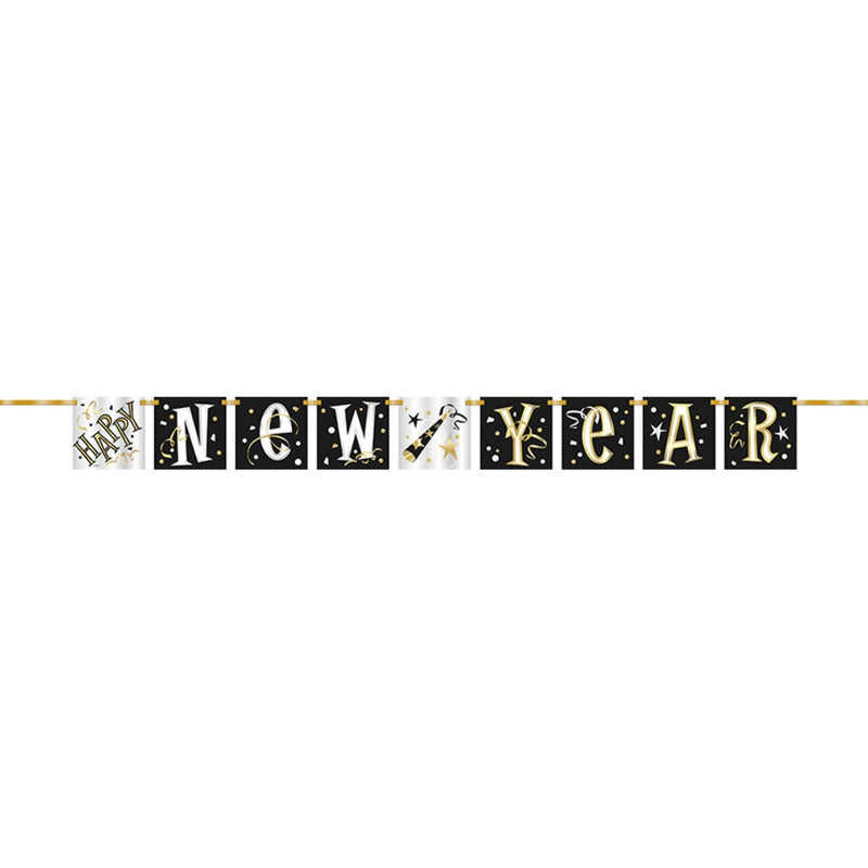 Banner Happy New Year Block 152cm/5ft.