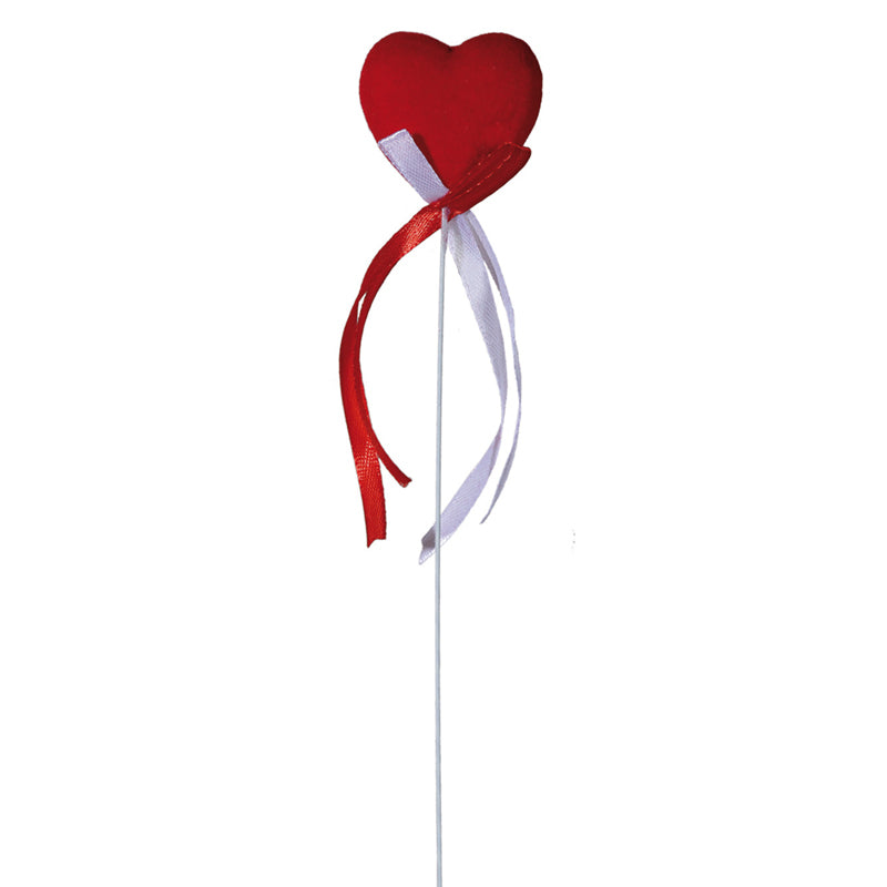 Kunststoff-Stecker, Rotes Herz ca. 23cm