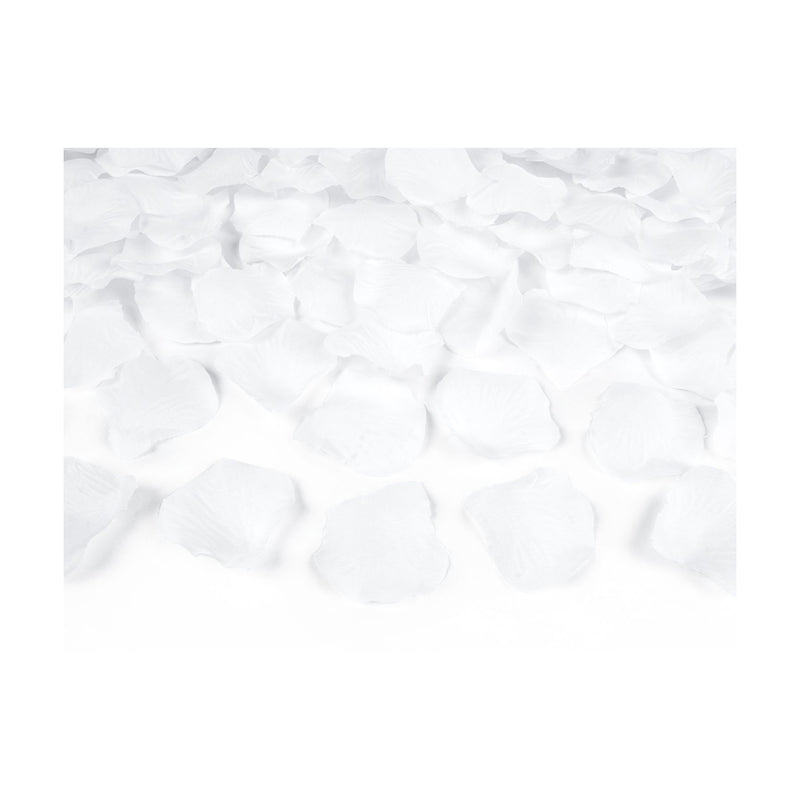 100 Rosenblätter aus Stoff - Ø 5cm | Weiß