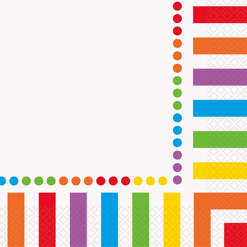 Servietten "Happy Birthday Rainbow Party" | 16Stk./33x33cm