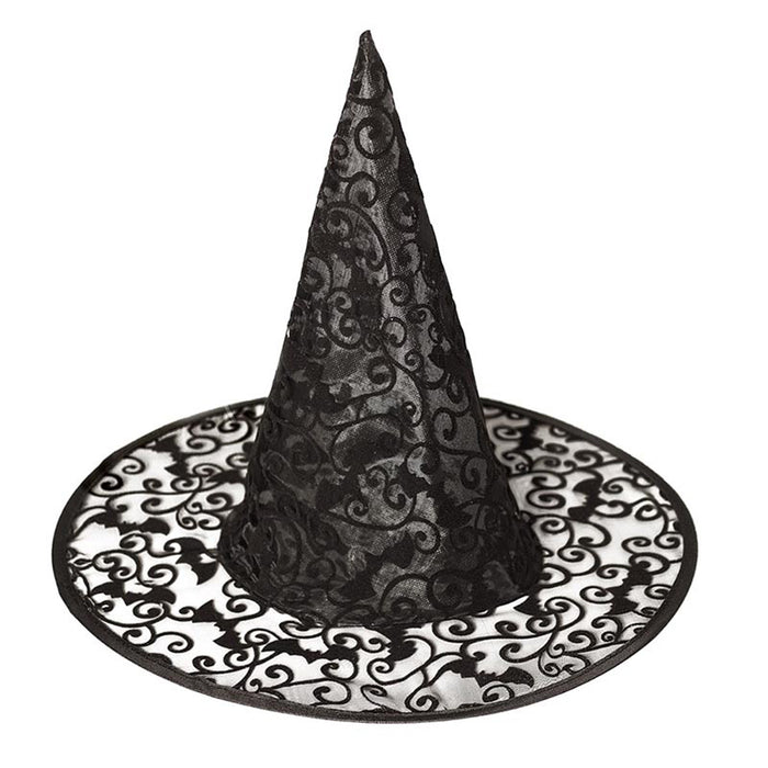 Hut Lady Hexe Tribals Schwarz