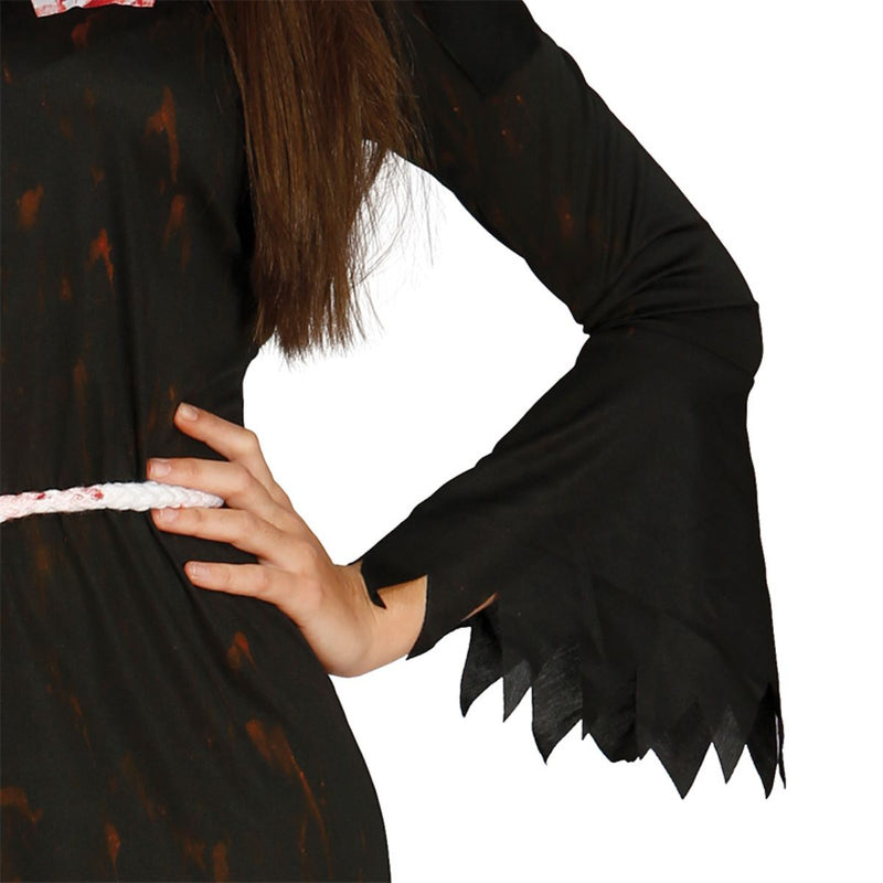 Kostüm Lady Zombie Nonne Kleid,Haube,Gürtel Gr.L