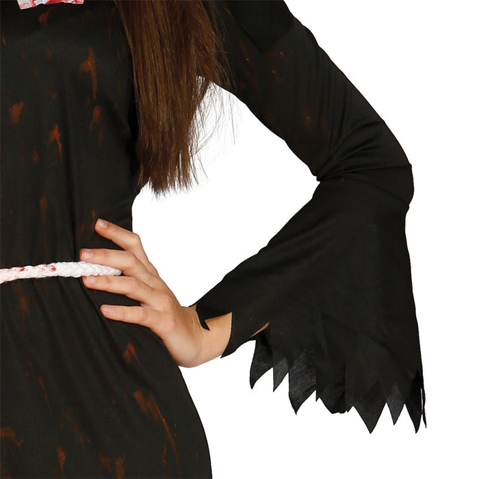 Kostüm Lady Zombie Nonne Kleid,Haube,Gürtel Gr.L