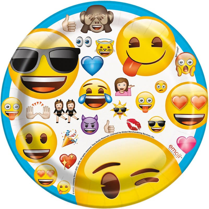 Pappteller "Emoji" | Ø18cm/8Stk.
