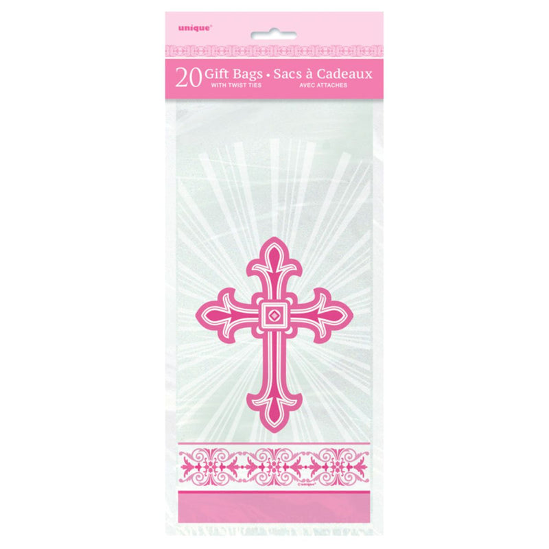 Geschenktüte Kreuz Pink 20Stk.