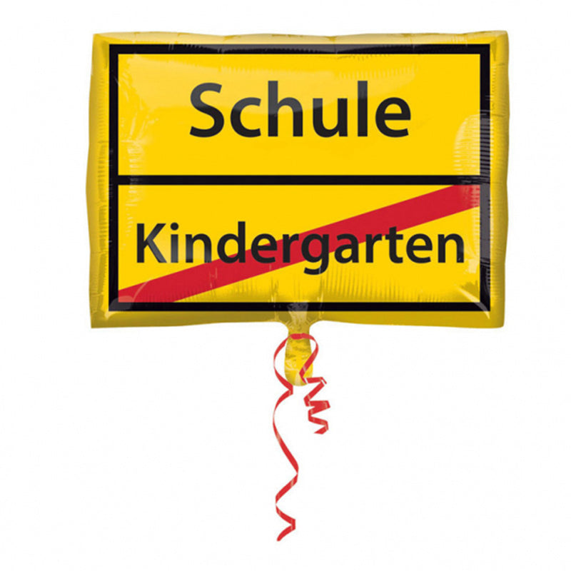 Shape Folienballon "Schulanfang Schild" | 43x30cm