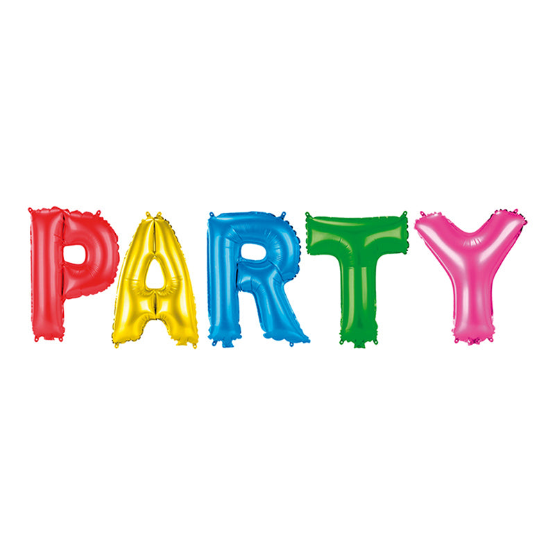ABC14 Ballongirlande "PARTY" 35cm | Bunt