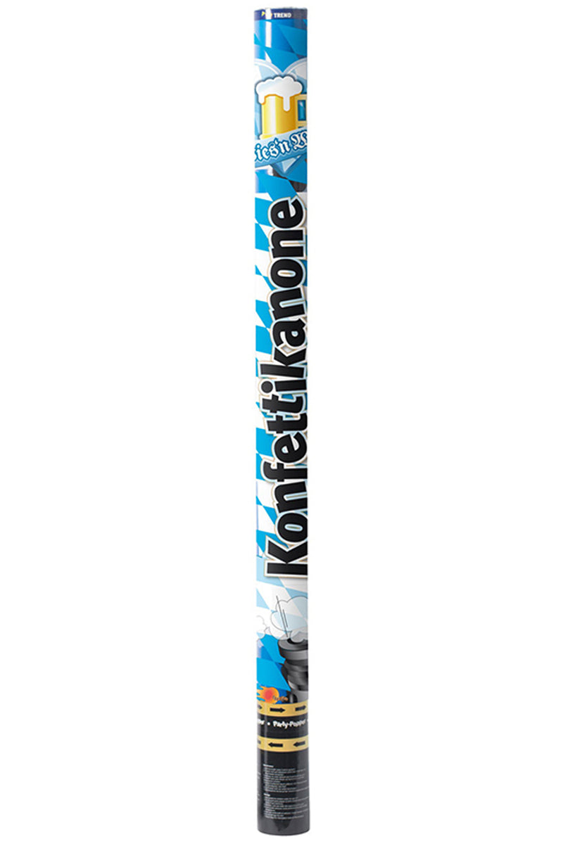 Konfettishooter Papier Bayern Weiss-Blau 80cm