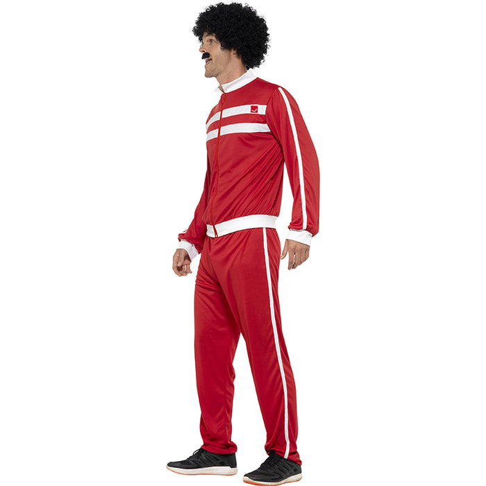 Kostüm 80er Trainingsanzug Rot Gr.XL